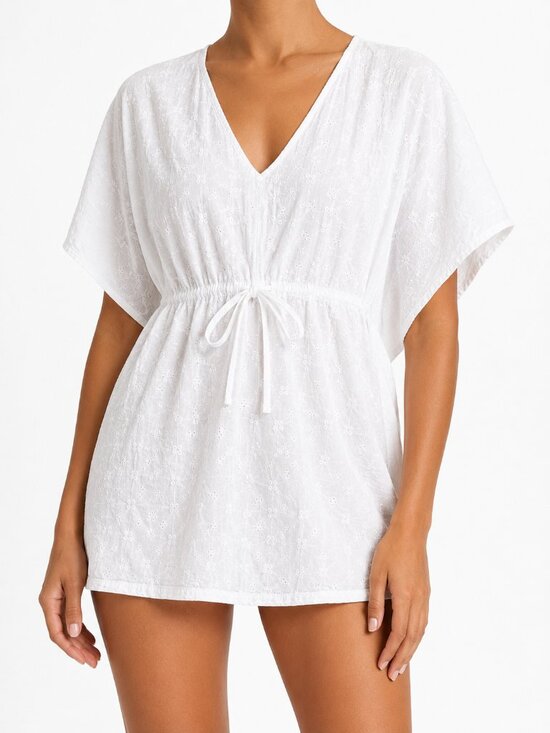 Ralph Lauren Other - Ralph Lauren White Eyelet Kaftan Swim Cover-Up | Medium
